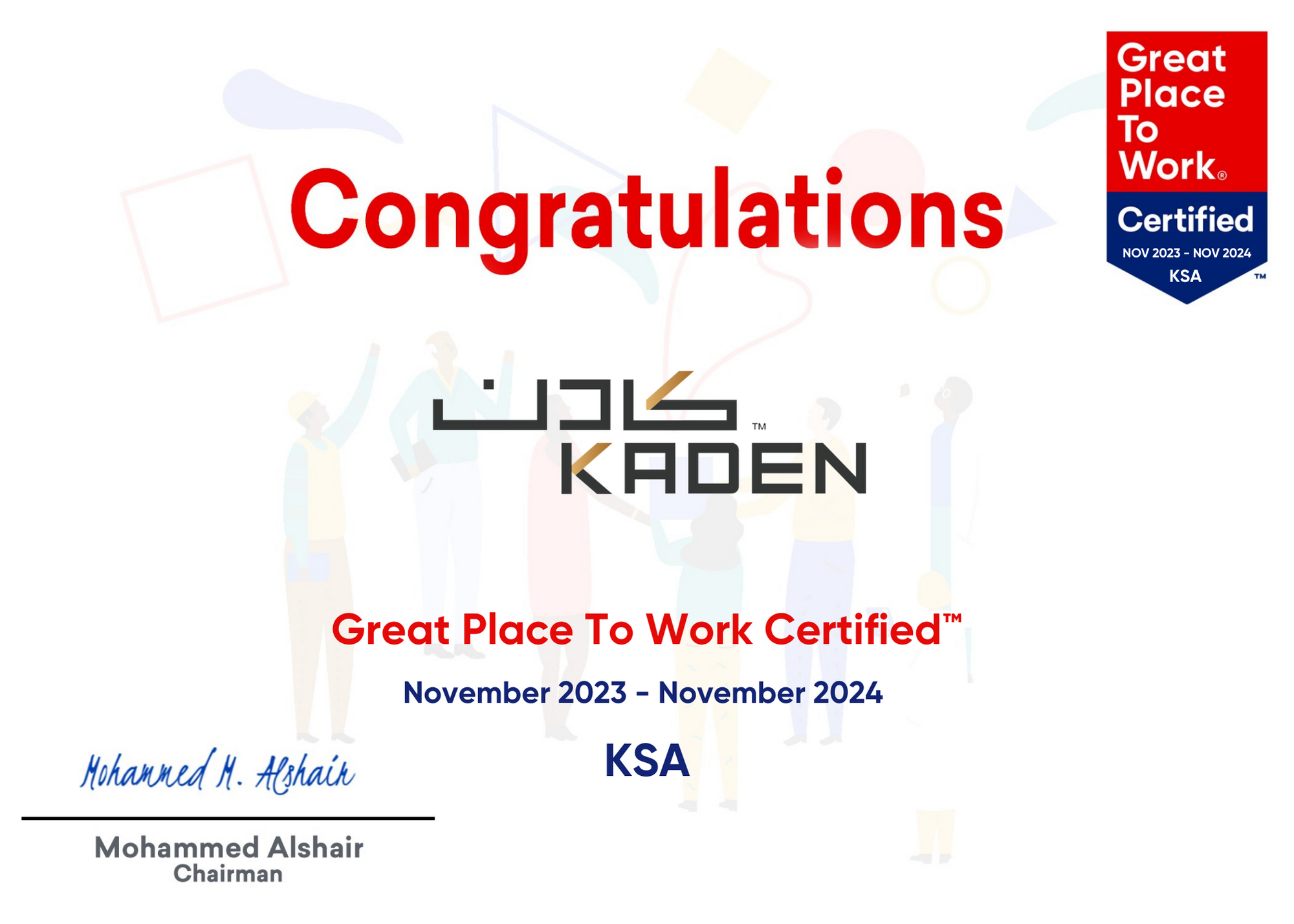 Kaden Great Place to Work 2023  